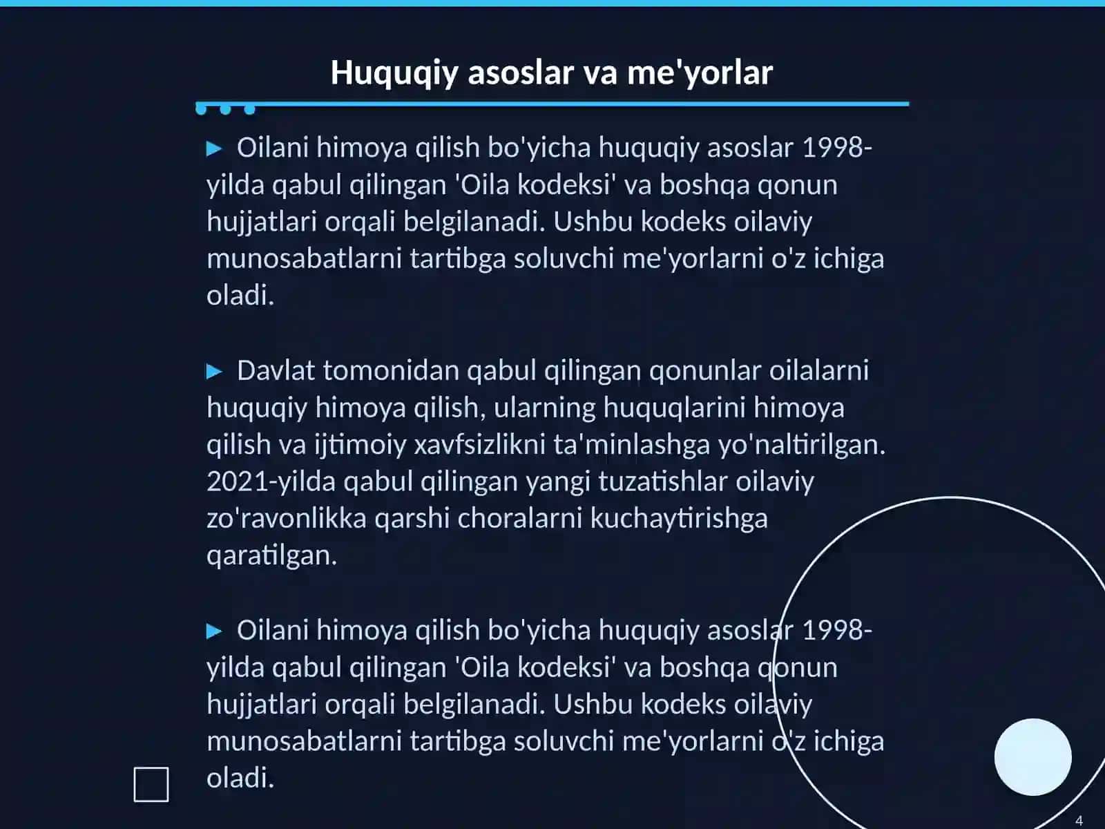 Davlat tomonidan oilani himoya qilish siyosati 4