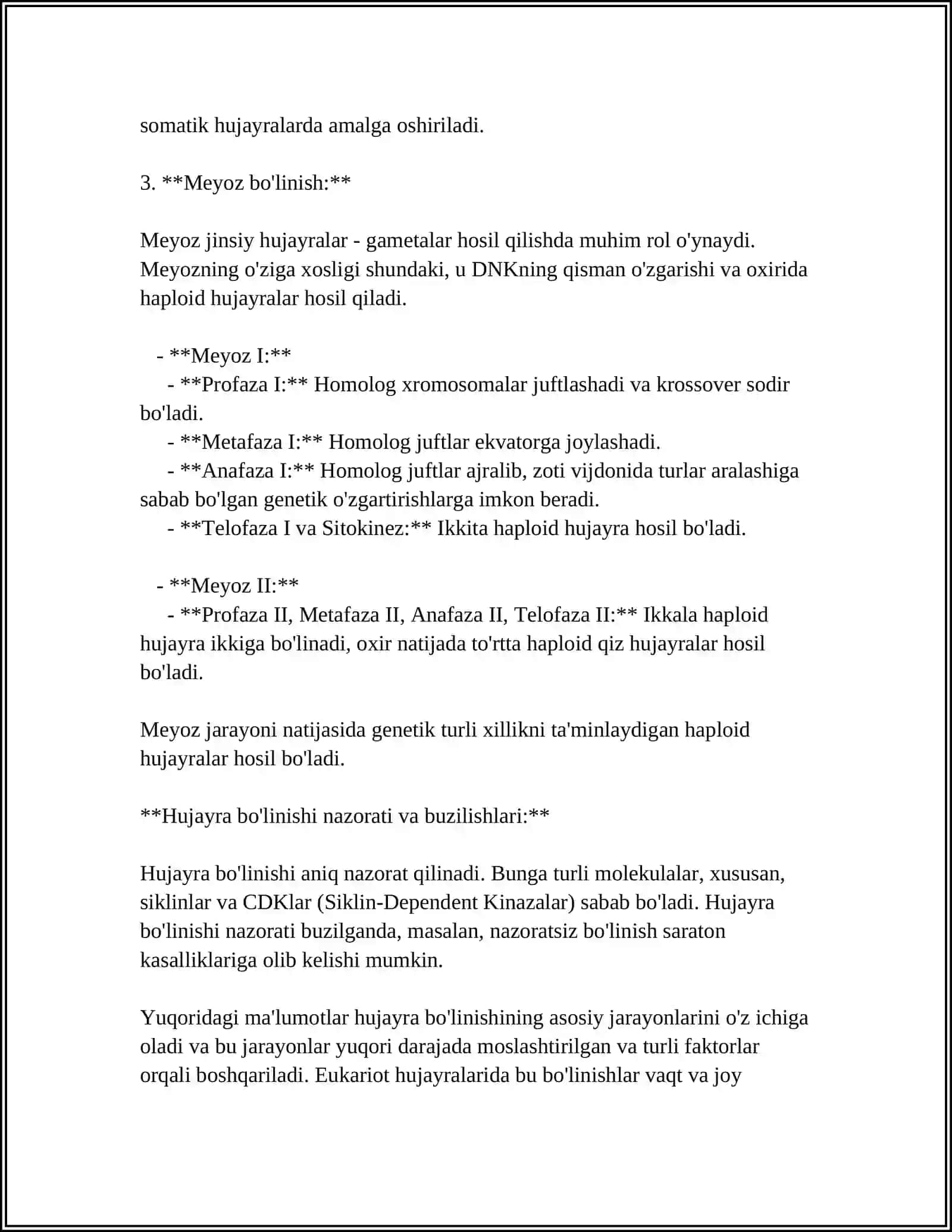 HUJAYRA ONTOGENEZING RIVOJLANISH BOSQICHLARI 4