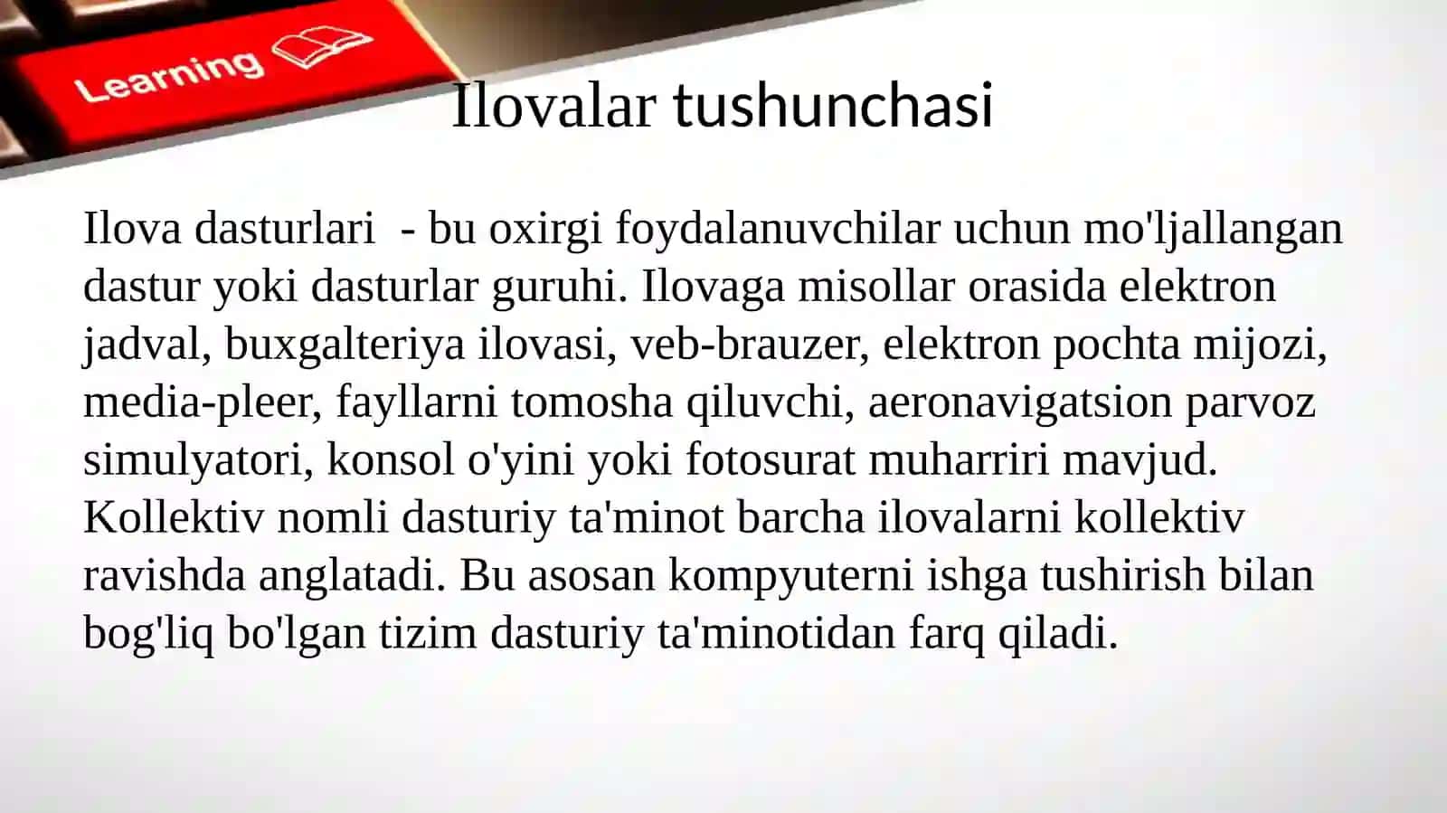 Ilova tushunchasi va uning turlari 4