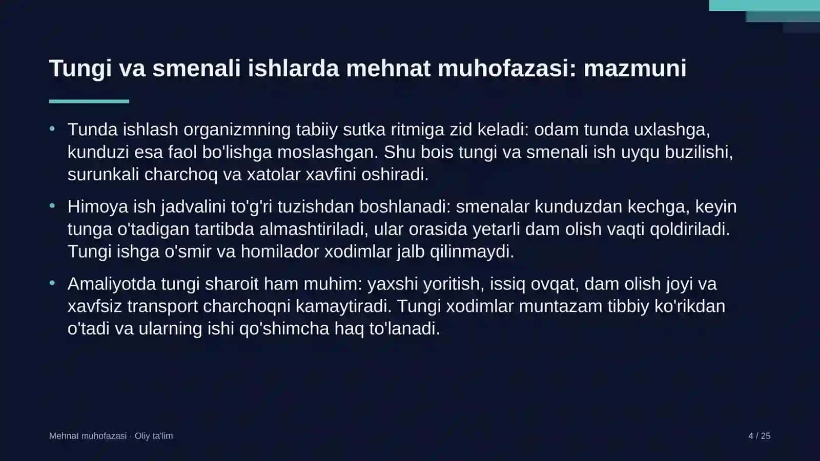 sabzavotchilikda tungi va smenali ishlarda mehnat muhofazasi 9805 4
