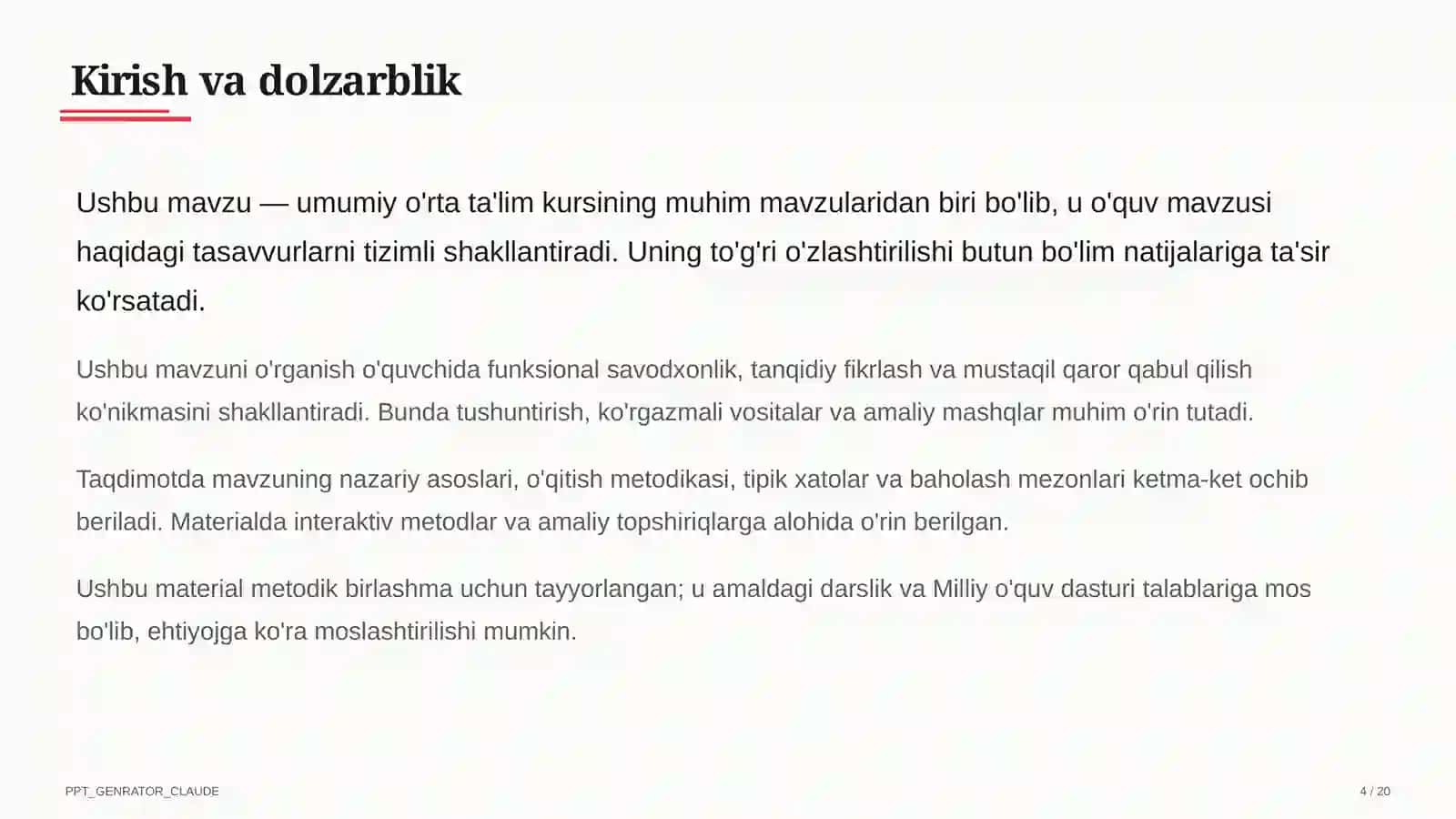 Boshlang'ich sinf o'qituvchilari uchun milliy sertifikat: B+ daraja va 15% ustama (2026) 4
