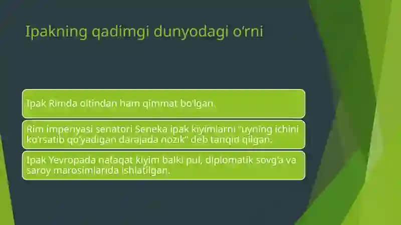 BUYUK IPAK YO‘LIDA IPAK SAVDOSI 4