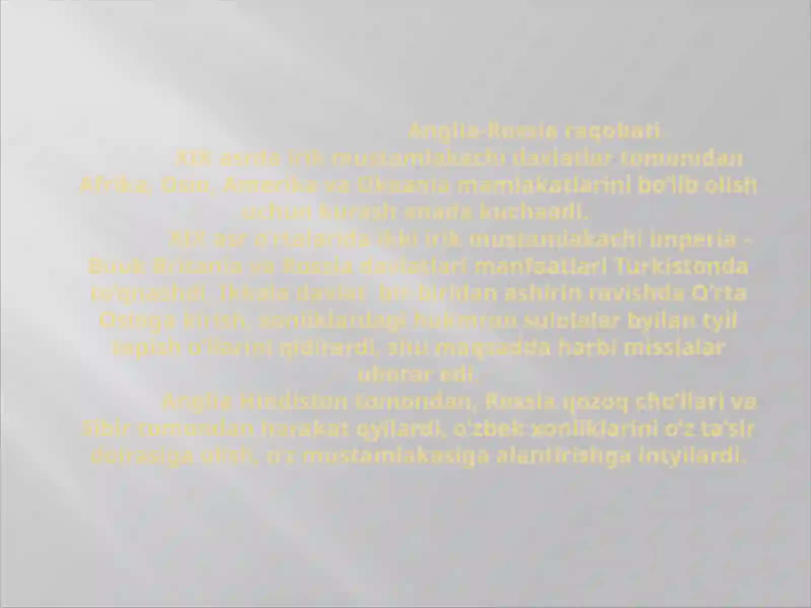 O'zbekistonda mustaqillik g'oyalarining tarixiy asoslari (Turkiston Rossiya imperiyasi mustamlakachiligi va mustabid Sovet hukmronligi davrida) 4