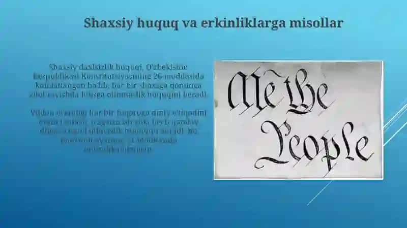 Shaxsiy huquq va erkinliklar 4