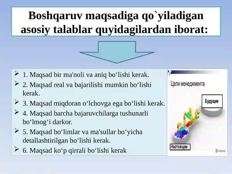 MENEJMENTNING MAQSADI VA FUNKSIYALARI 4