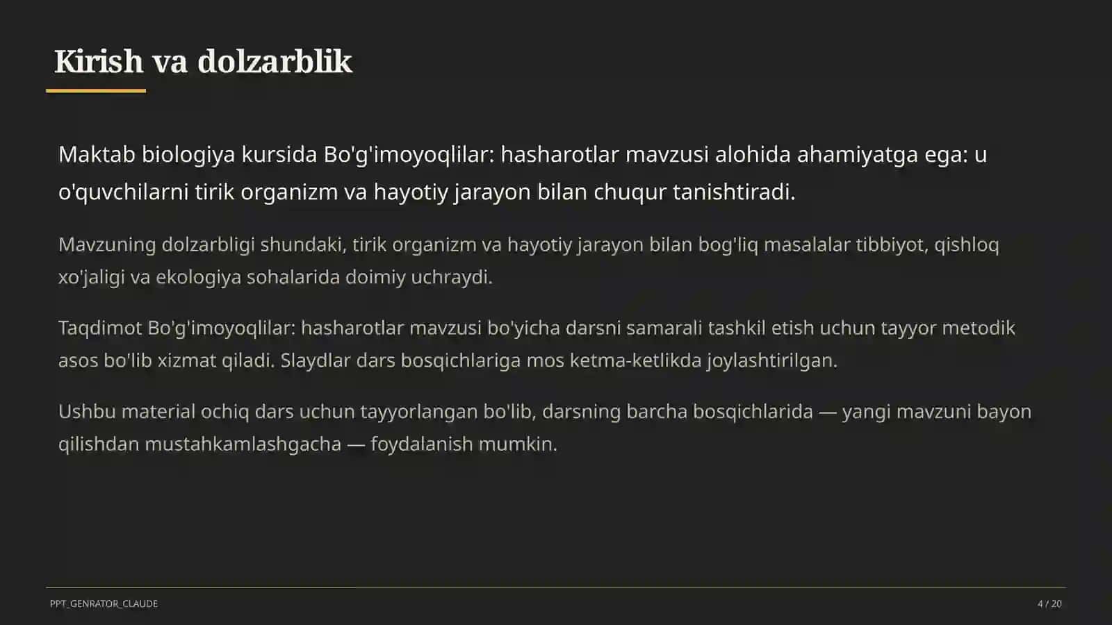 Bo'g'imoyoqlilar: hasharotlar (7-sinf) 4