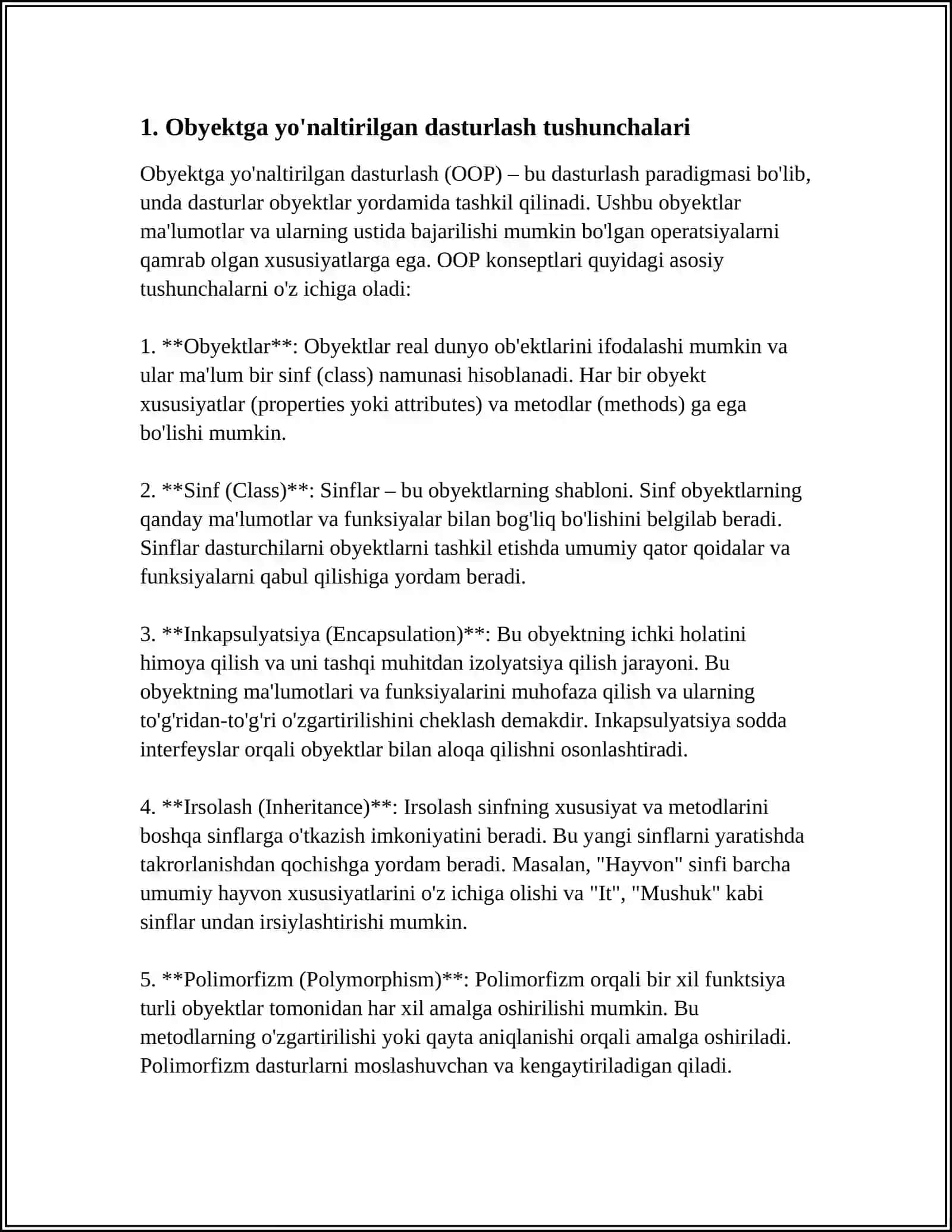 Zamonaviy dasturlash texnologiyalari 4