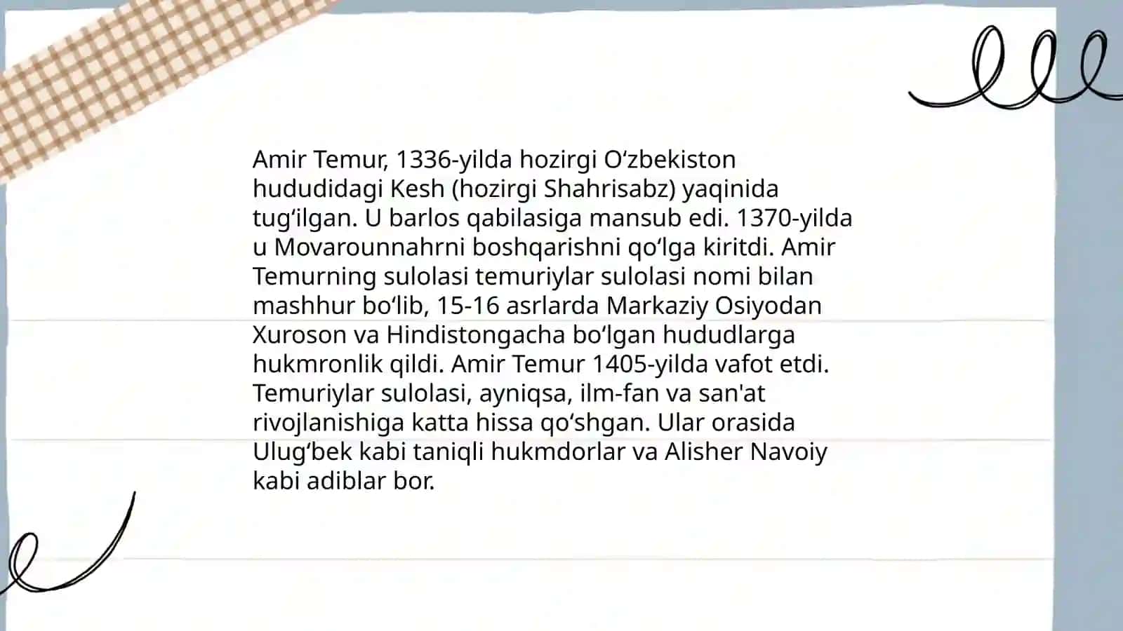 Amir Temur hayoti 4
