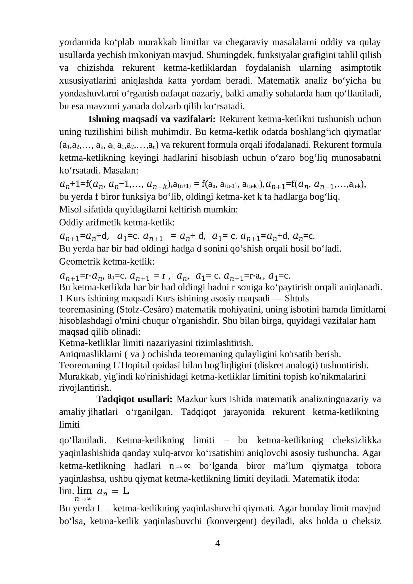 Shtols teoremasi va undan foydalanib ketma-ketlik limitini hisoblash 4