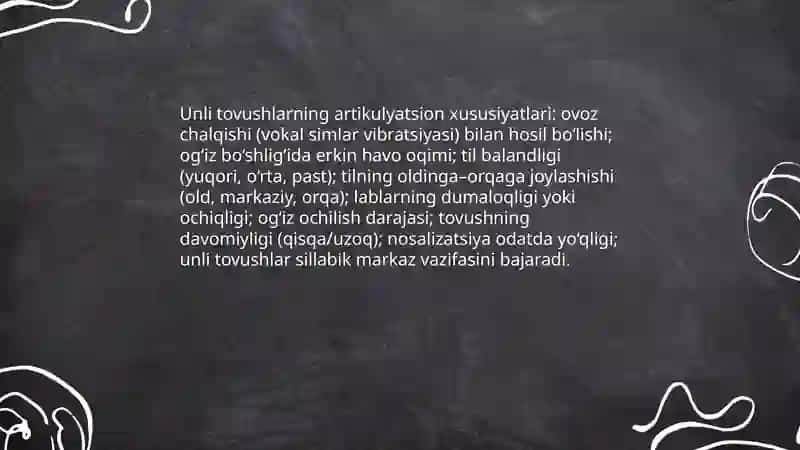 Tovush va Fonema.Unli va undosh tovushlar va ularni oʻrganish metodikasi 4