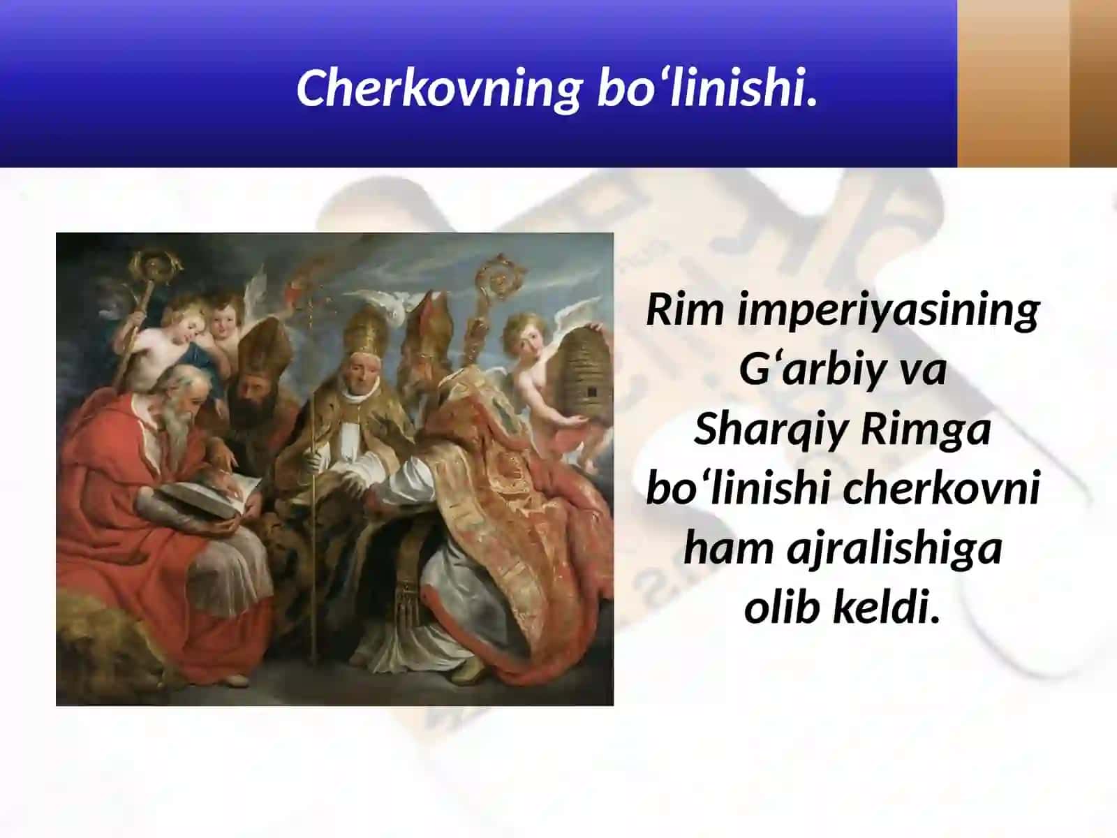 7-sinf Jahon tarixi O'rta asrlarda xristianlik dars taqdimot 4