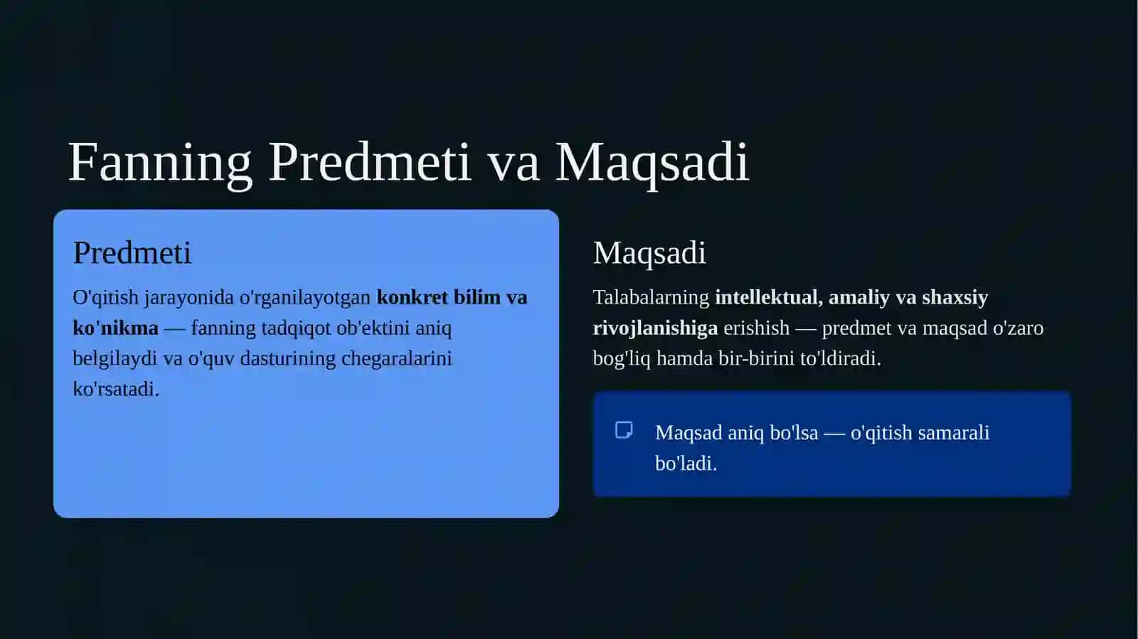 Maxsus Fanni O'qitish Metodikasi 4