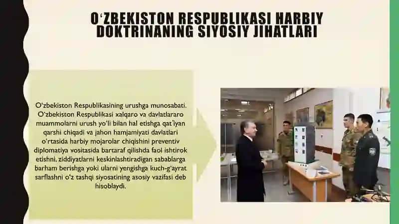 Oʻzbekiston Respublikasining Harbiy Doktrinasi 4