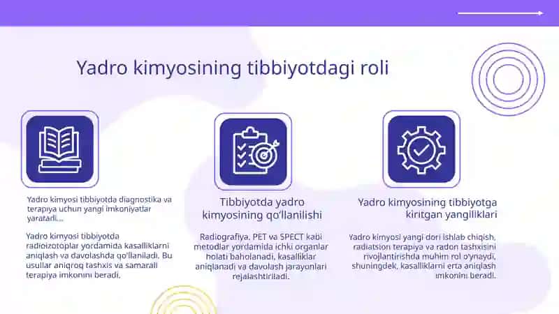 Yadro kimyosi tibbiyotdagi oʻrniga oid ilmiy maʼlumotlar 4