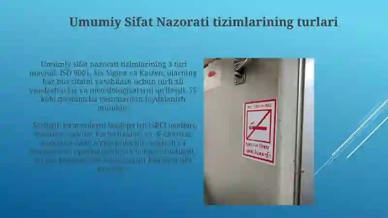 Total Quality Sontrol Umumiy sifat nazorati 4
