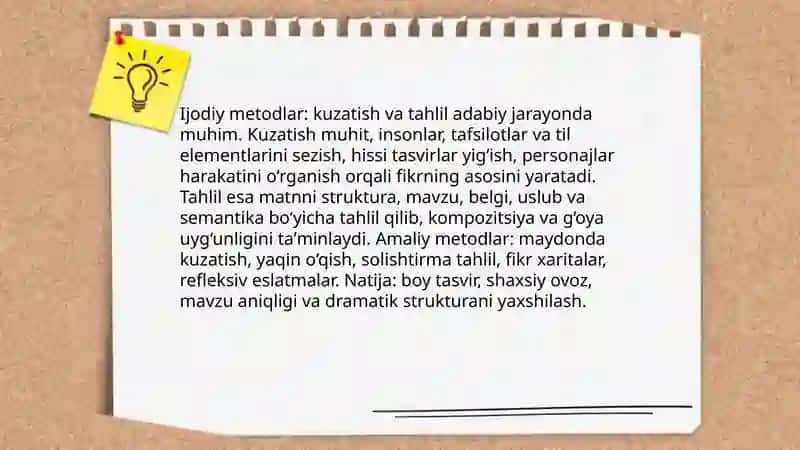 Adabiy jarayon. Ijodiy metod va oqimlar 4