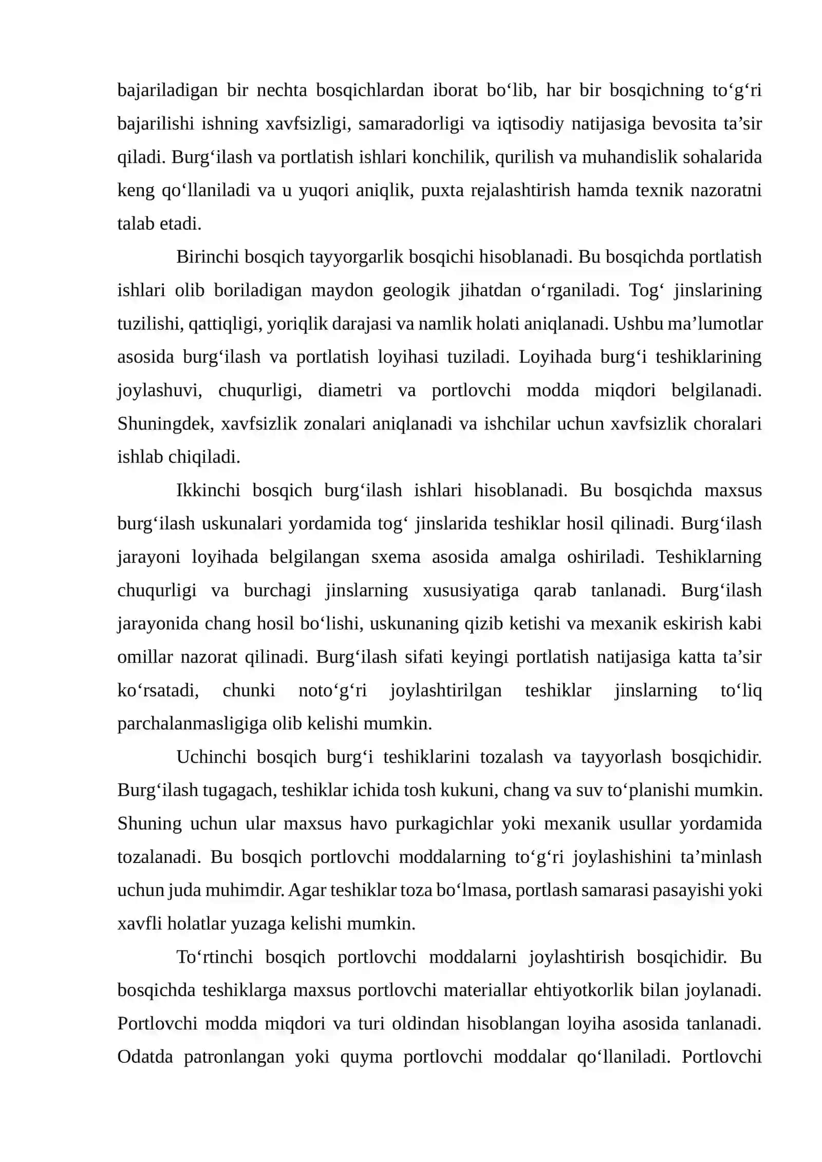 Burg‘ilab-portlatish usuli: bosqichlari va asbob-uskunalar 4