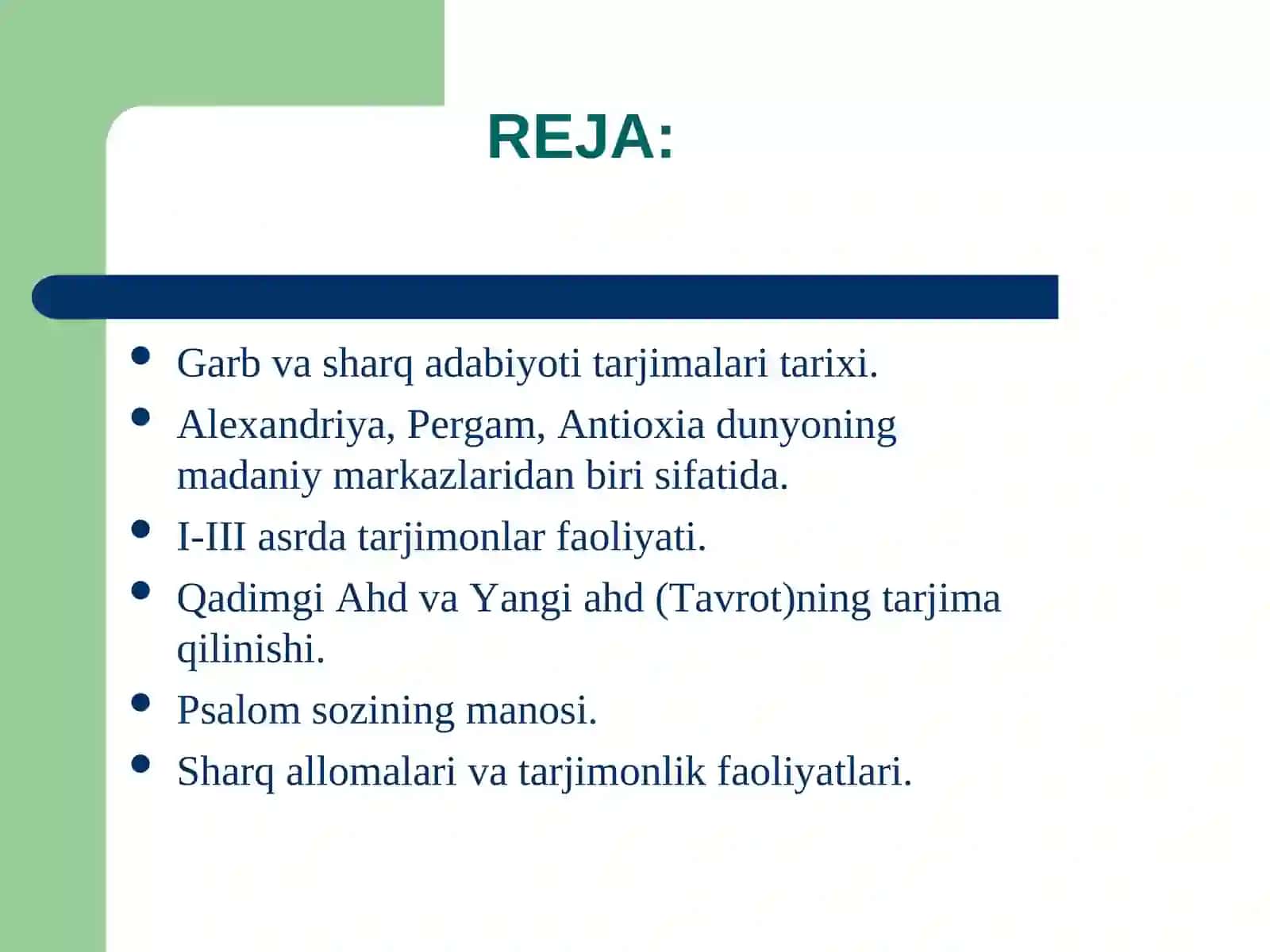 DUNYO TARJIMALARI TARIXI 4