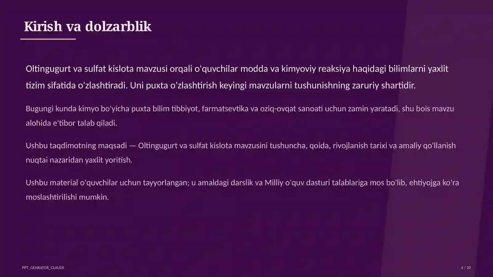Oltingugurt va sulfat kislota (9-sinf) 4