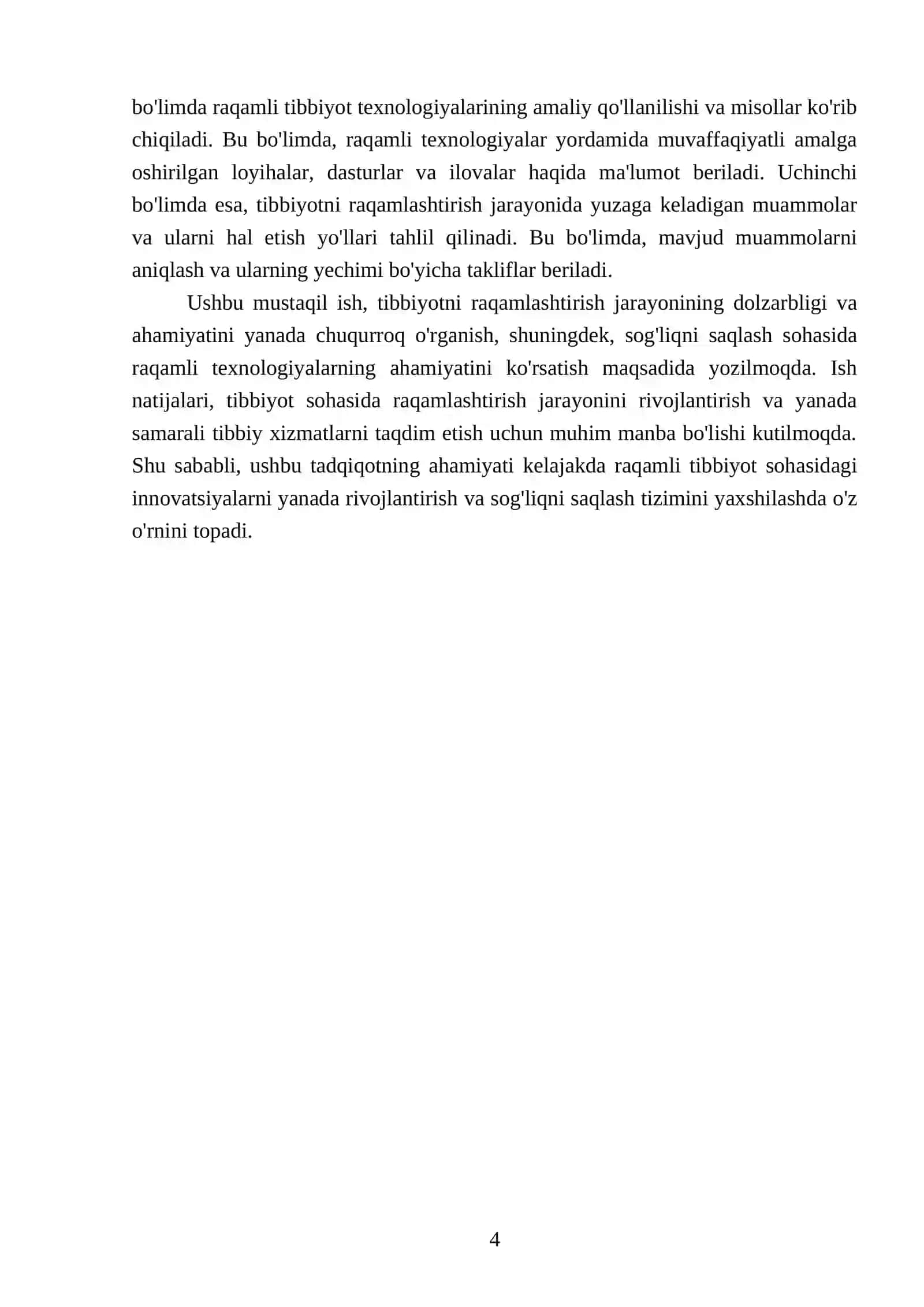 Tibbiyotni raqamlashtirish zamonaviy axborot texnalogiyalarining tibbiyotda qõllanilishi 4