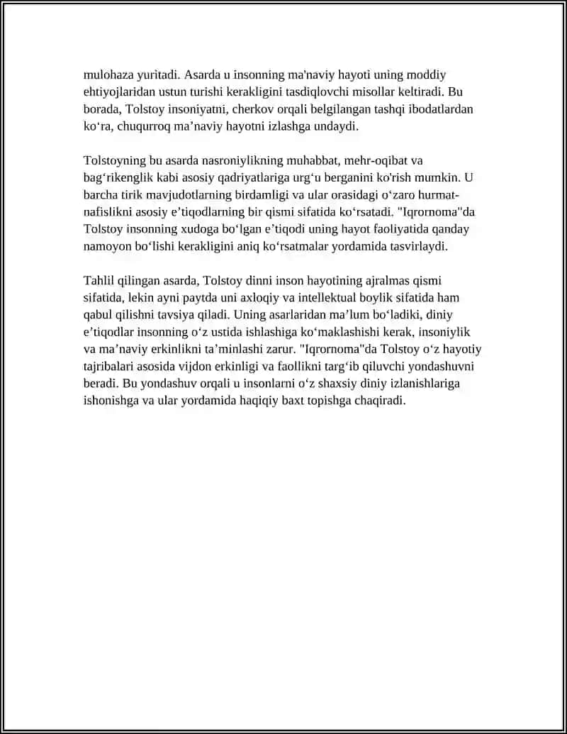 "Iqrornoma" Shiǵarmasindaǵi Diniy Isenimlerdi Analiz Qiliw 4