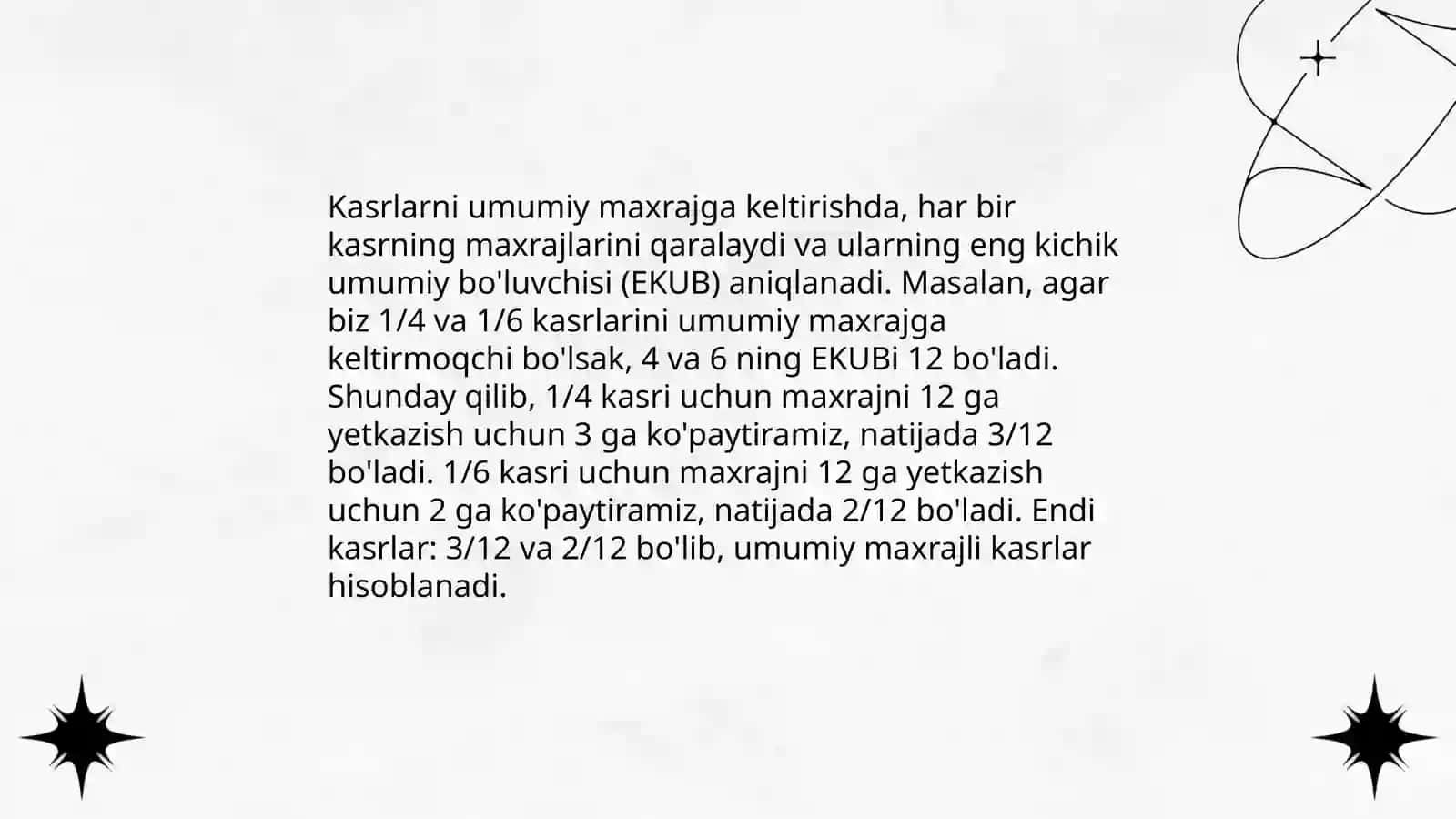 Algebraik kasrlarni qo'shish va ayirish 4