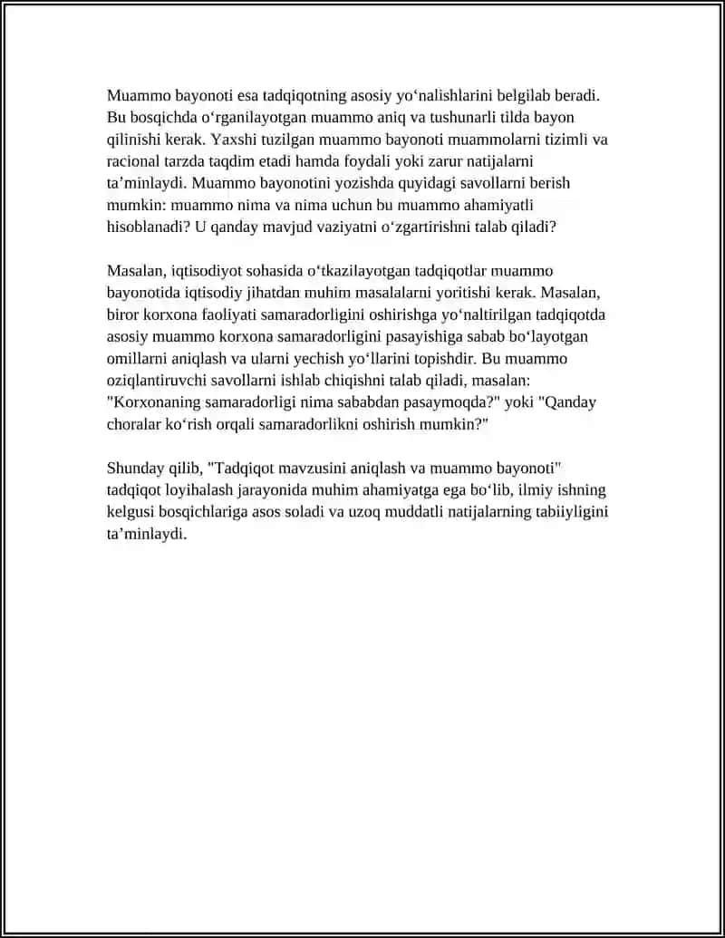 TADQIQOTNI LOYHALASH BOSQICHLARI 4