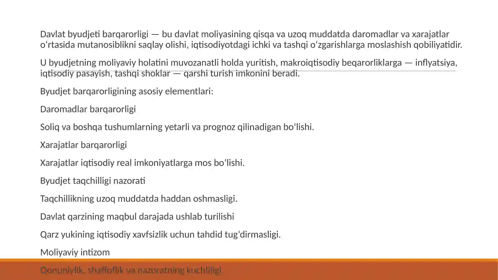 Davlat byudjeti barqarorligini ta'minlashda fiskal siyosatning ustuvor yo'nalishlari 4