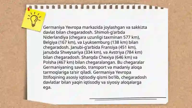 Germaniya davlati geografik joylashuvi,shaharlari haqida rasmli prezentatsiya 4