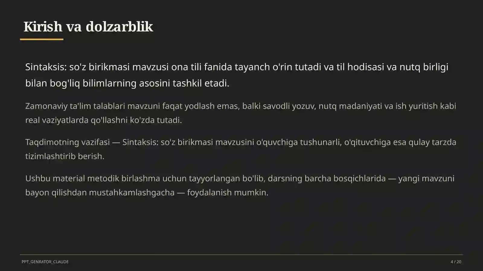 Sintaksis: so'z birikmasi (8-sinf) 4