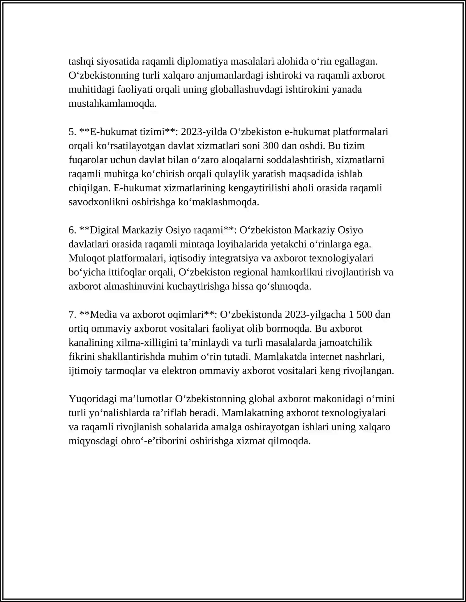 O'ZBEKISTON RESPUBLIKASI OLIY TA’LIM FAN VA INNOVATSIYA VAZIRLIGI SAMARQAND DAVLAT CHET TILLAR INSTITUTI MUSTAQIL ISH 4