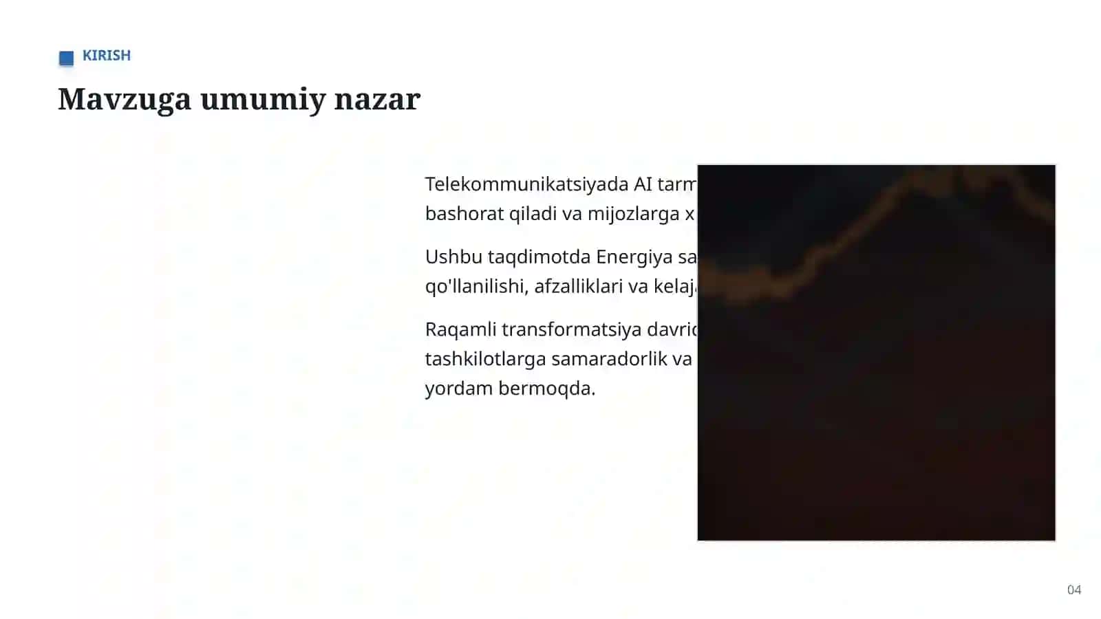 TELEKOMMUNIKATSIYADA AI 4
