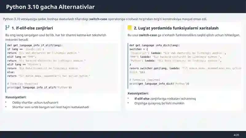Pythonda Tanlash Operatori 4
