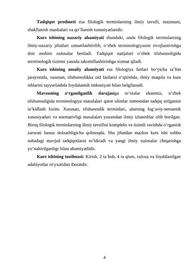 O'zbek tilshunosligida filologik terminlarning ilmiy tavsifi 4