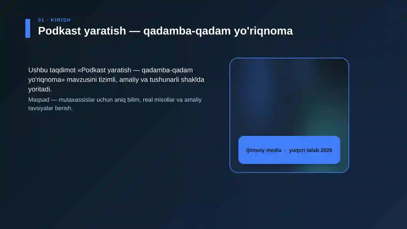Podkast yaratish — qadamba-qadam yo'riqnoma 4