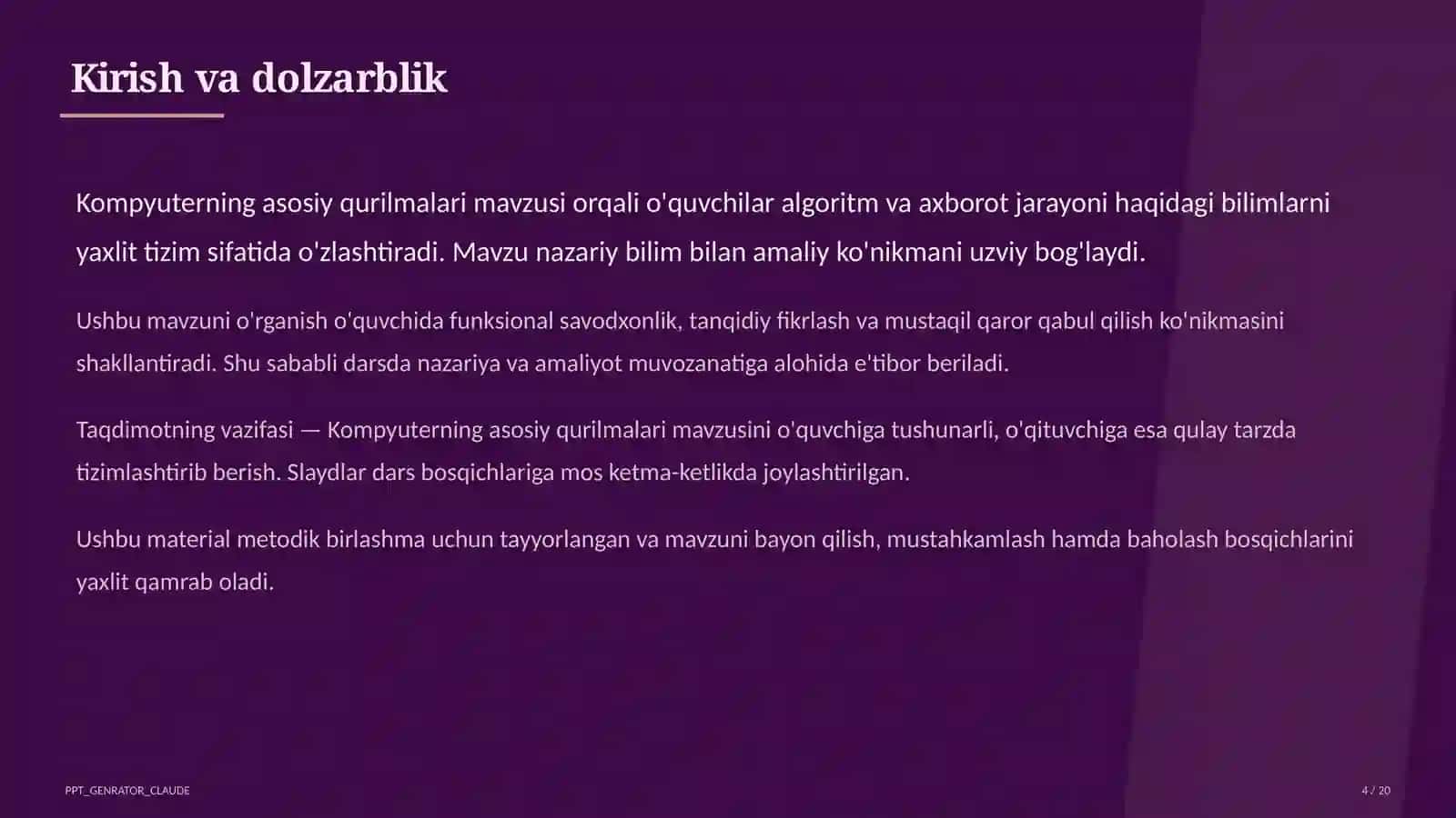 Kompyuterning asosiy qurilmalari (5-sinf) 4
