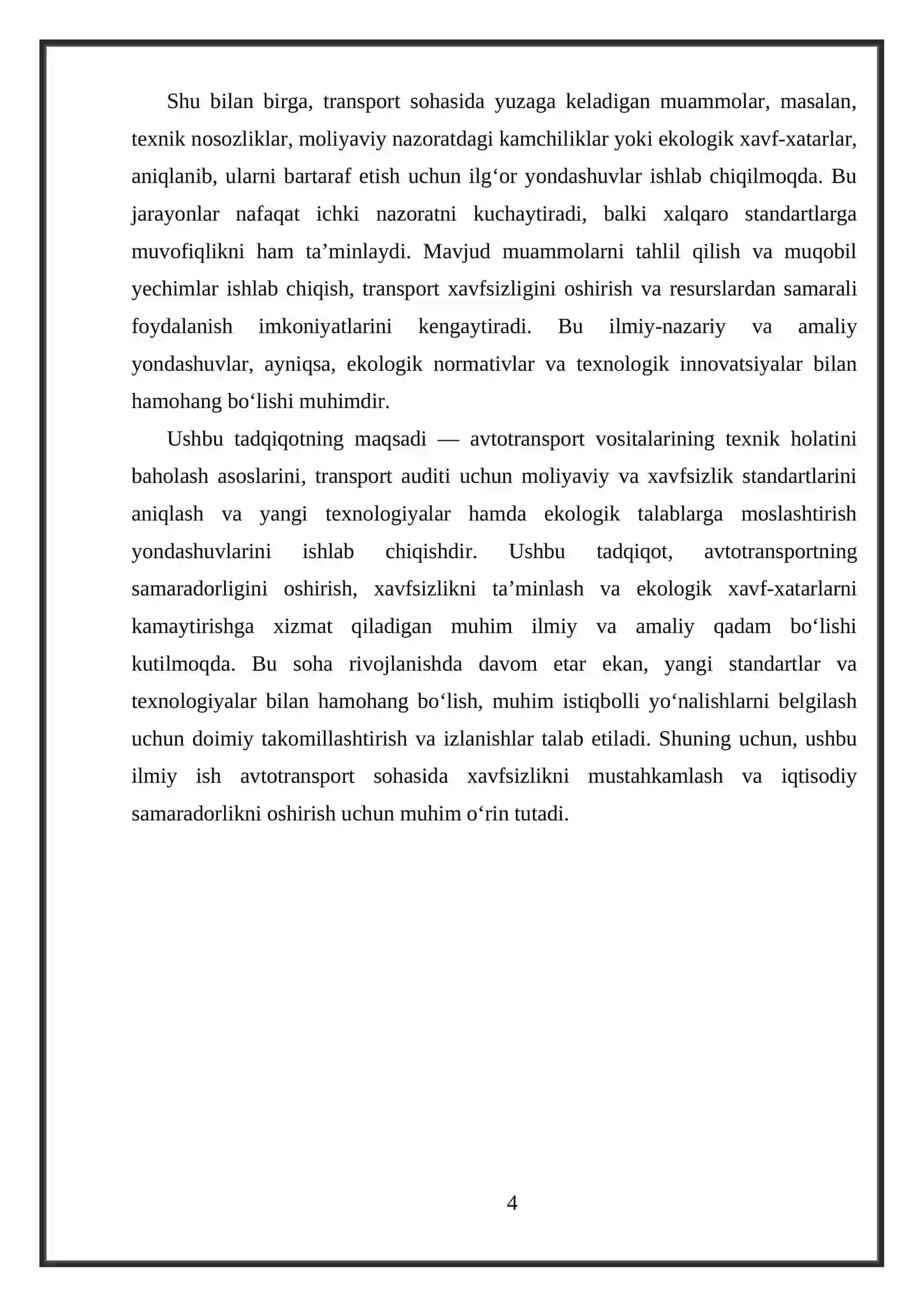 AVTOTRANSPORT VOSITALARI VA ULAR ISH FAOLIYATINING AUDITI 4