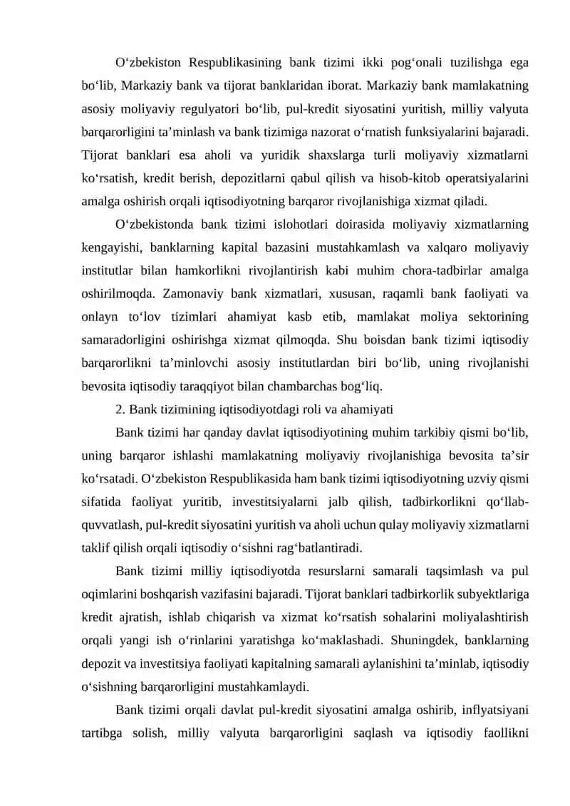 Bank tizimini tushunish 4
