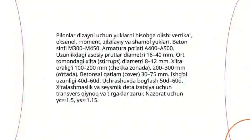 Temirbeton balkali kõpriklarning tayanch qismlari 4