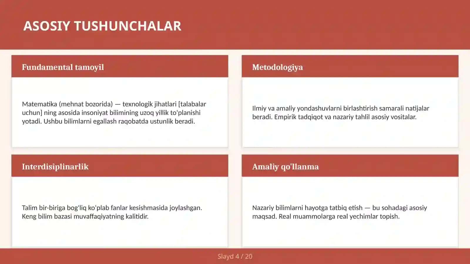 Matematika (mehnat bozorida) — texnologik jihatlari [talabalar uchun] 4
