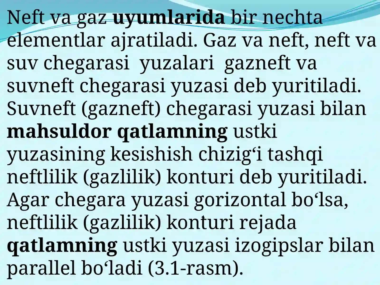 Neft va gaz konlarining kon geologik tavsifi 4