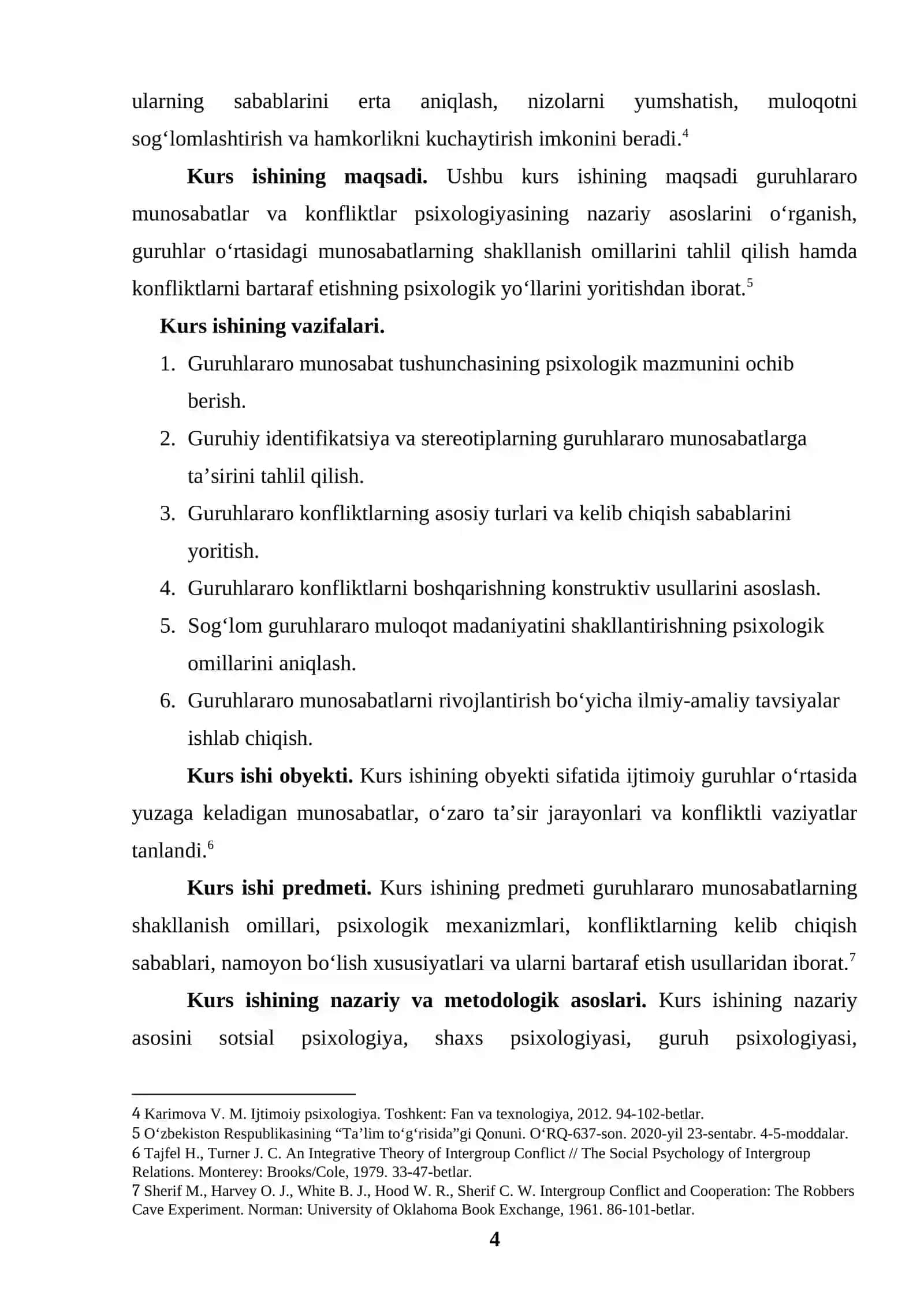 GURUHLARARO MUNOSABATLAR VA KONFLIKTLAR PSIXOLOGIYASI 4