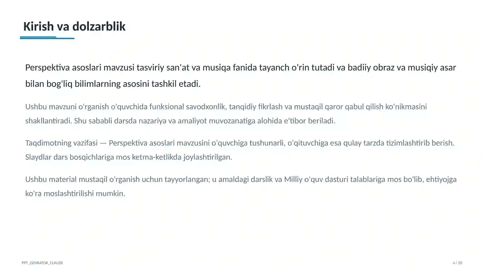 Perspektiva asoslari (5-sinf) 4
