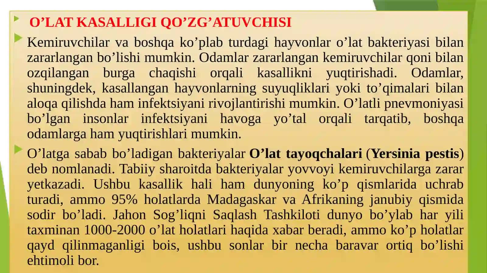 O’LAT (CHUMA) — QO’ZG’ATUVCHISI, SHAKLLARI, ALOMATLARI, TASHXIS VA DAVOLASH 4