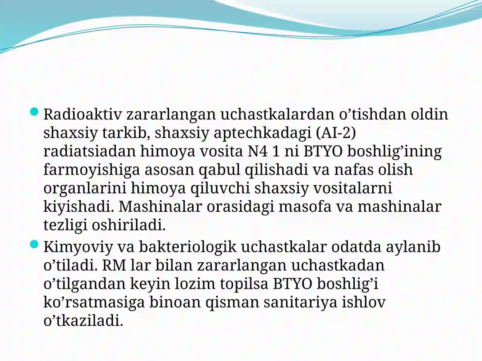 Shikastlangano'choqlar tibbiy yordamni tashkil qilish 4
