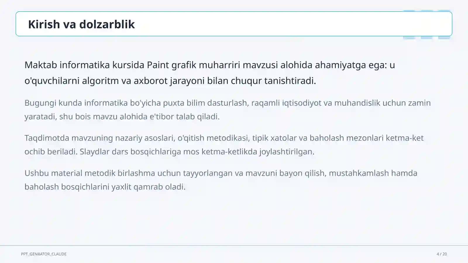 Paint grafik muharriri (5-sinf) 4