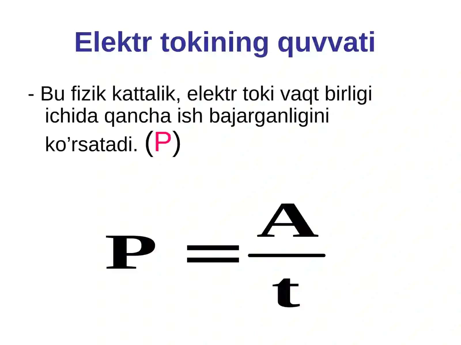 Elektr tokining ishi 4