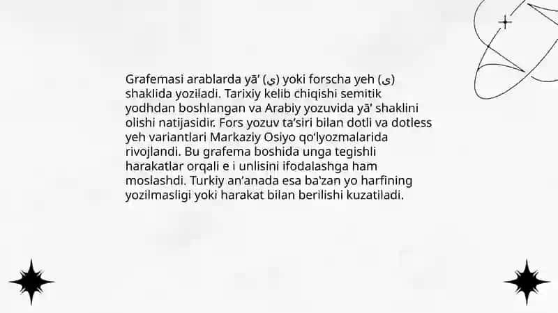 Arab alifbosidagi o'zbek tiliga xos bo'lmagan tovushlarni ifodalovchi harflar 4