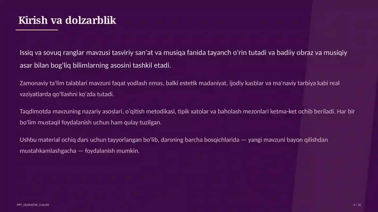Issiq va sovuq ranglar (2-sinf) 4