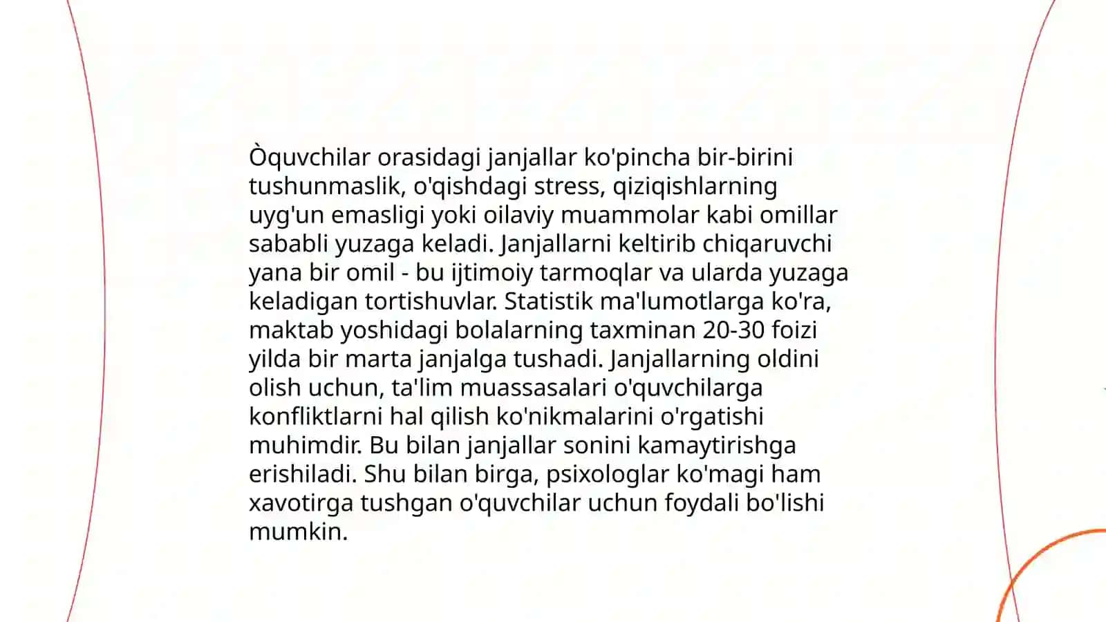 Òquvchilar òrtasidagi konfiliktli vaziyatlar 4